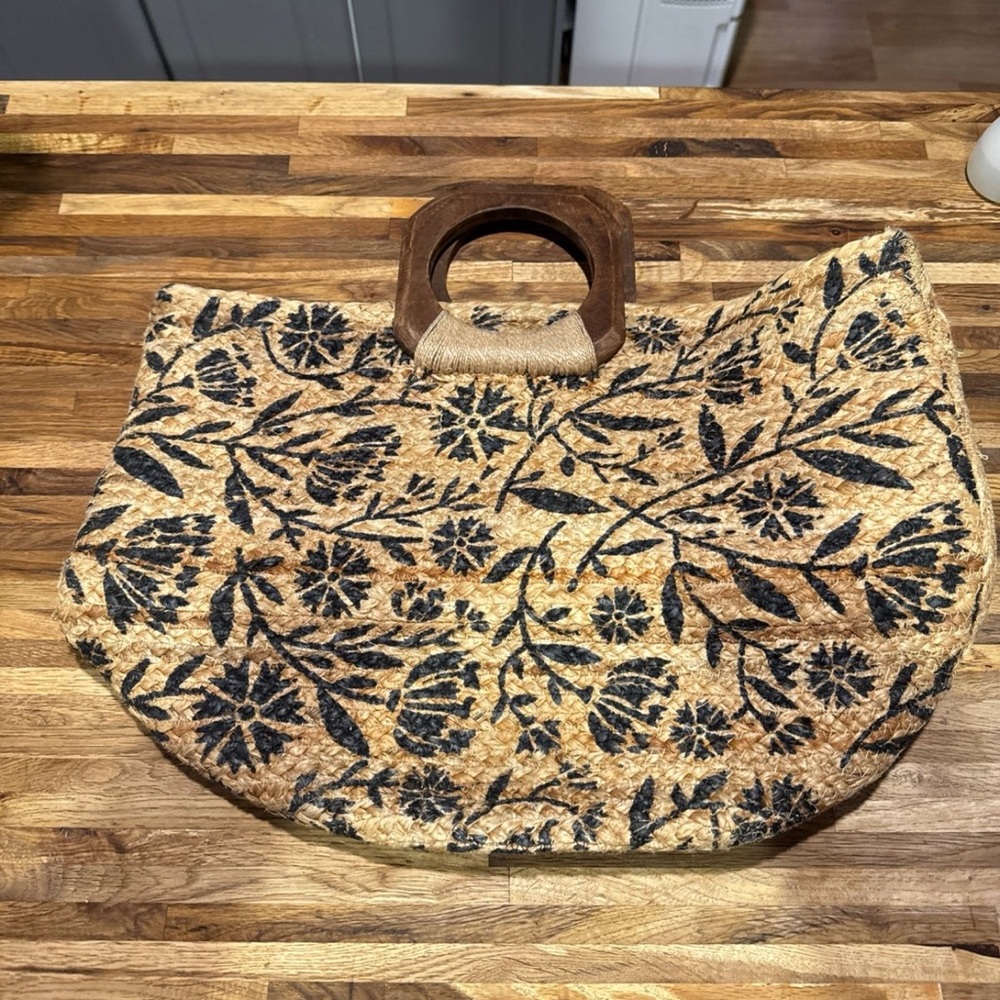Anthropologie Dominique jute tote bag